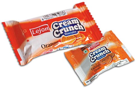 cream crunch orange biscuit