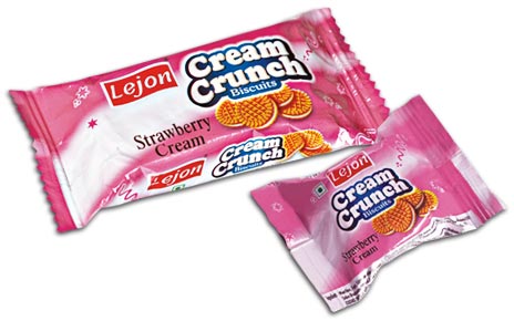 cream crunch stawberry biscuit